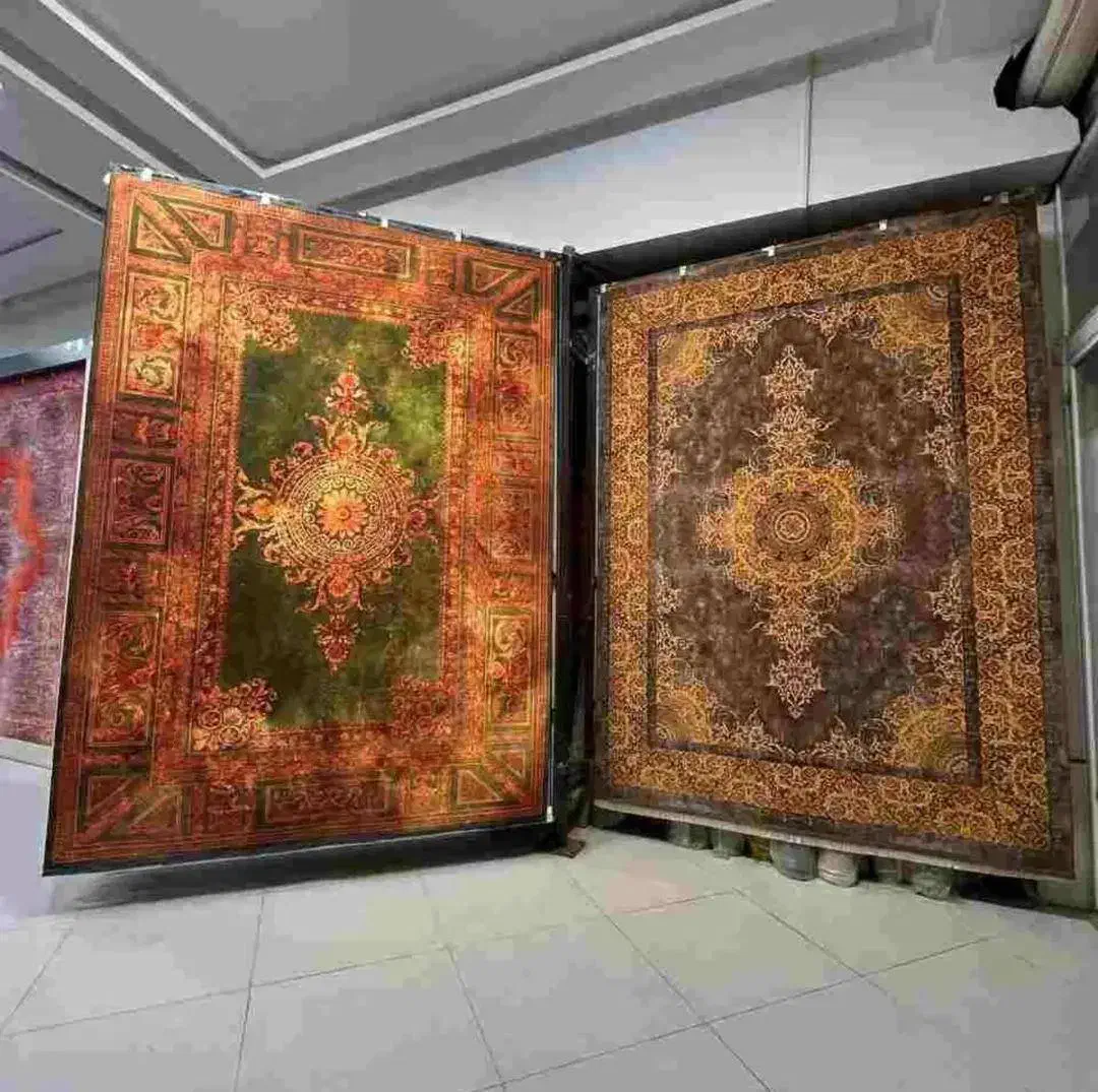 فرش زمینه سبز الماس کویر/1500شانه اصیل|فرش|شیراز, لاله|دیوار