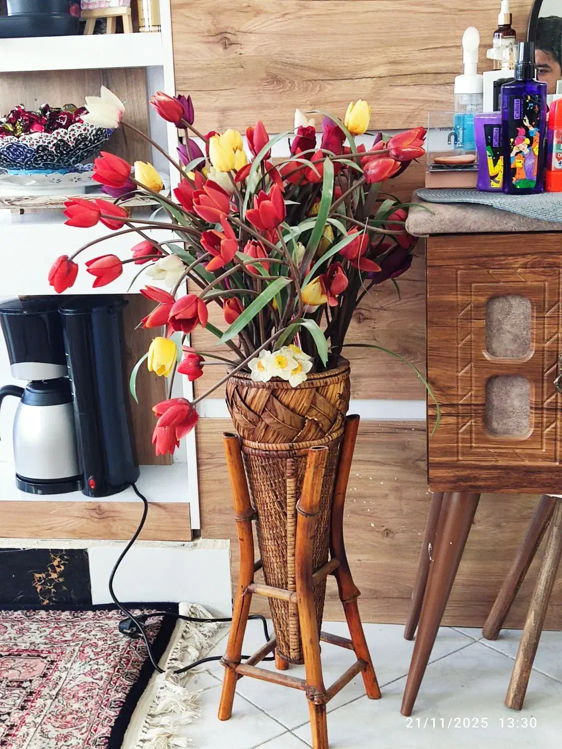 گل گلدان مصنوعی|گل مصنوعی|مشهد, حجاب (شهرک غرب)|دیوار