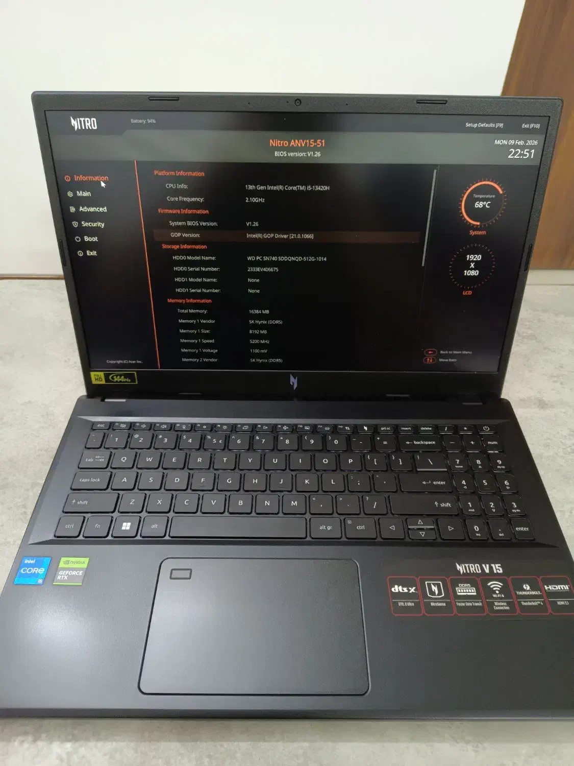 لپ تاپ ایسر ANV15|رایانه همراه|قم, زنبیل آباد|دیوار