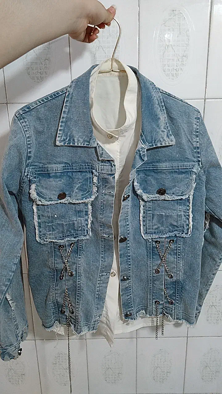 کت لی دخترانه با شلوار دمپا،مانتو چرم نگین دار|لباس|اندیشه, اندیشه فاز ۳|دیوار