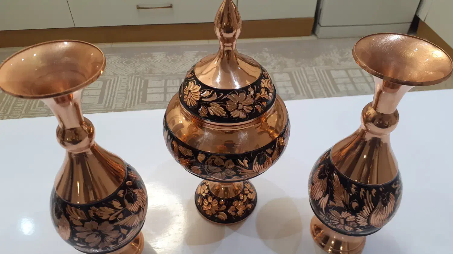 ظروف مسی|صنایع دستی و سایر لوازم تزئینی|قم, دانش|دیوار