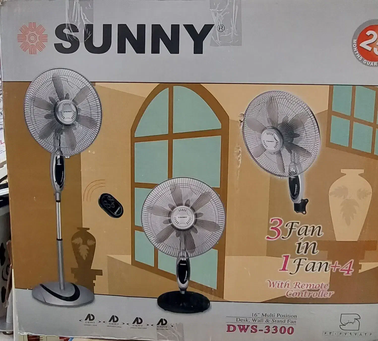 پنکه سانی مدل DWS-3300|پنکه و تصفیهکنندهٔ هوا|رشت, توشیبا|دیوار