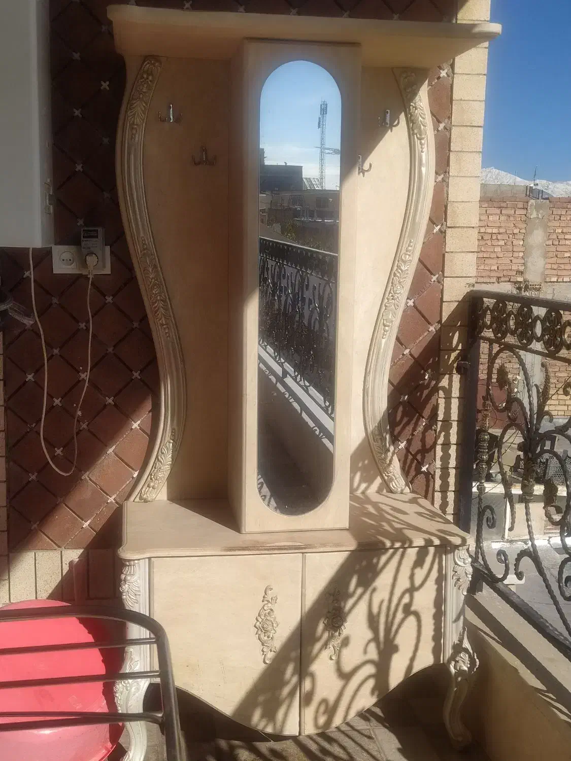 جاکفشی آینه ای|جاکفشی، کمد، دراور|کرمان, |دیوار