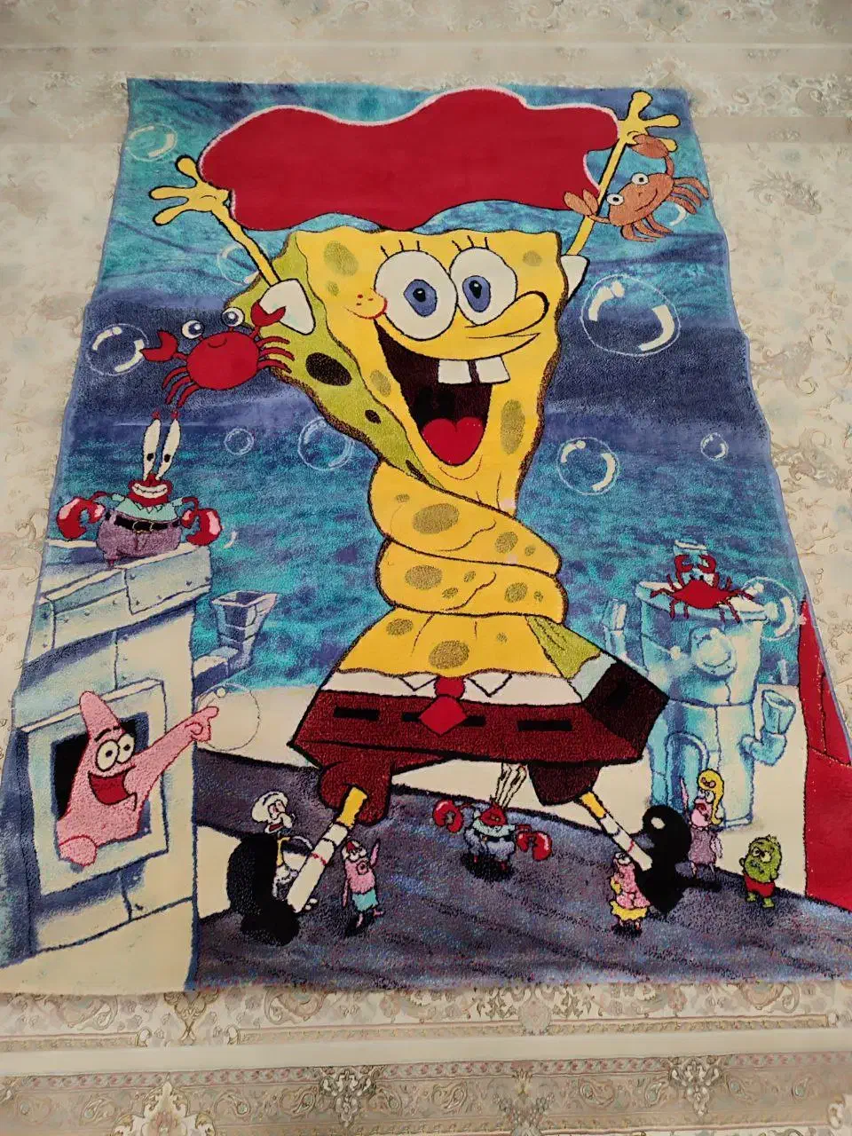 فرش کودک بابسفنجی|فرش|قم, شهرک فاطمیه|دیوار