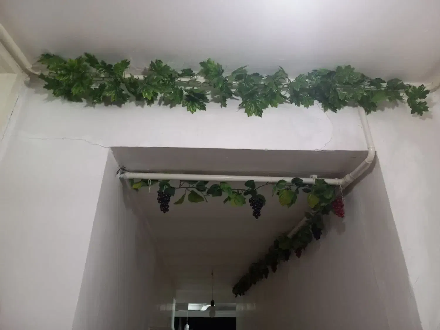 برگ تزیینی|گل مصنوعی|قم, قلعه کامکار|دیوار