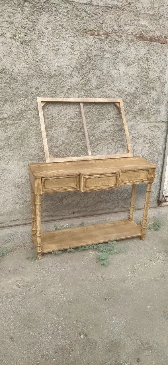 کنسول تلویزیون کلاسیک فرانسوی چوب طبیعی|بوفه، ویترین، کنسول|چهاردانگه (تهران), |دیوار