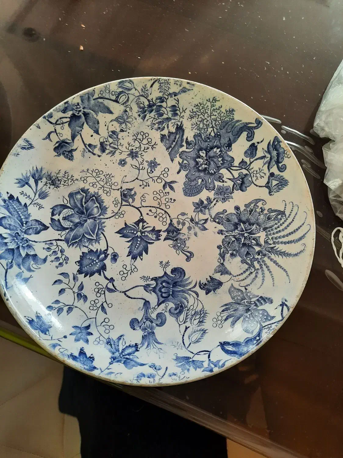 بشقاب نقش آبی قدیمی|کلکسیون اشیاء عتیقه|گرگان, |دیوار