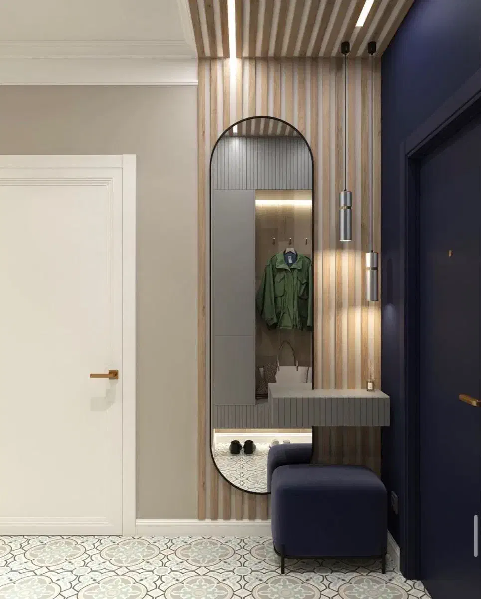 آینه قدی کنسول نیم دایره|بوفه، ویترین، کنسول|شیراز, شهرک سعدی|دیوار