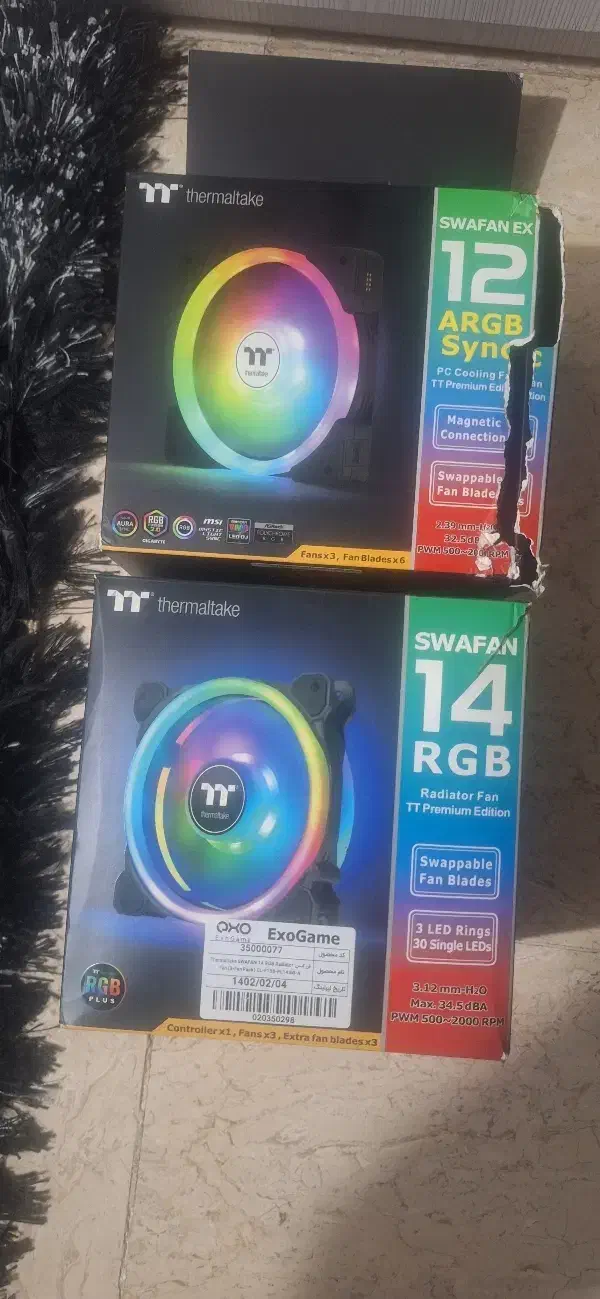 ۲ پک فن کیس برند ترمالتیک به فروش میرسد rgb|قطعات و لوازم جانبی رایانه|تهران, فردوس|دیوار