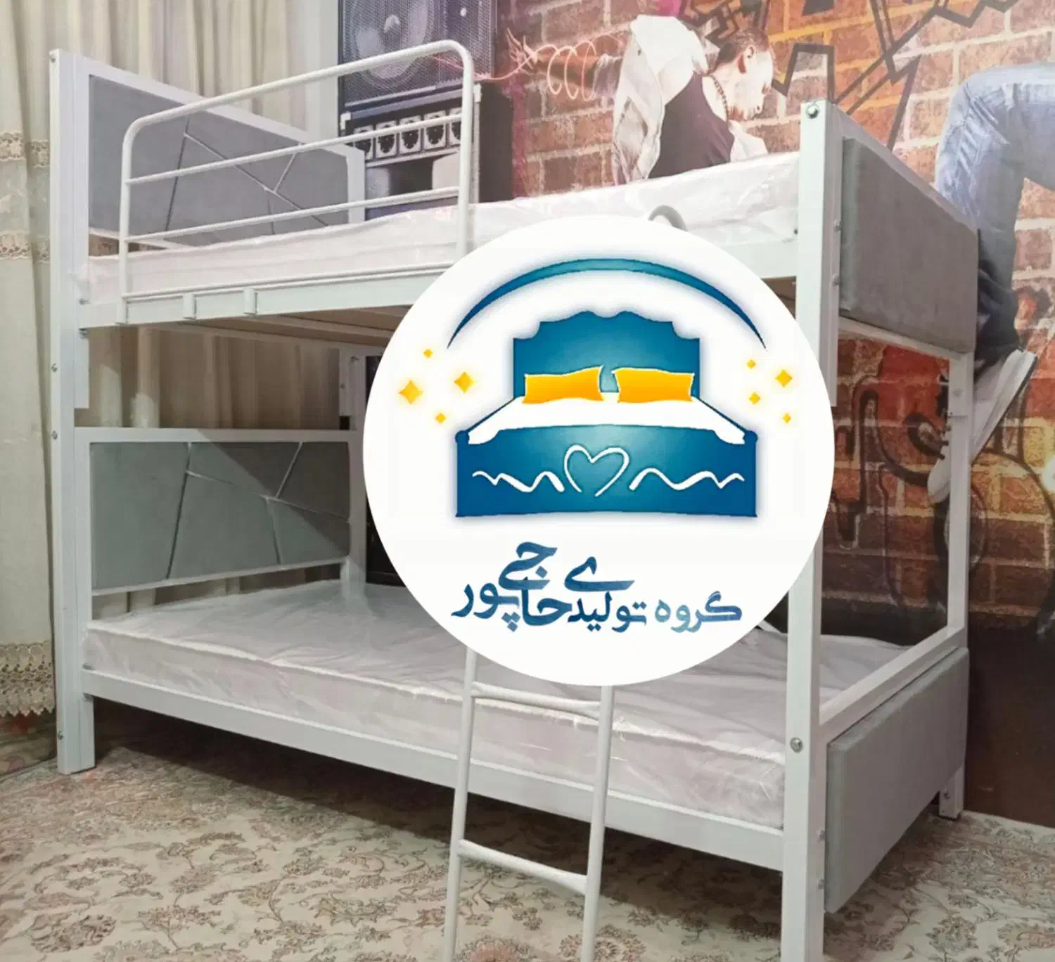 تخت خواب دو طبقه حاجی پور(تختخواب۲دونفره)تشک سپنتا|تخت و سرویس خواب|مشهد, حسین‌آباد|دیوار