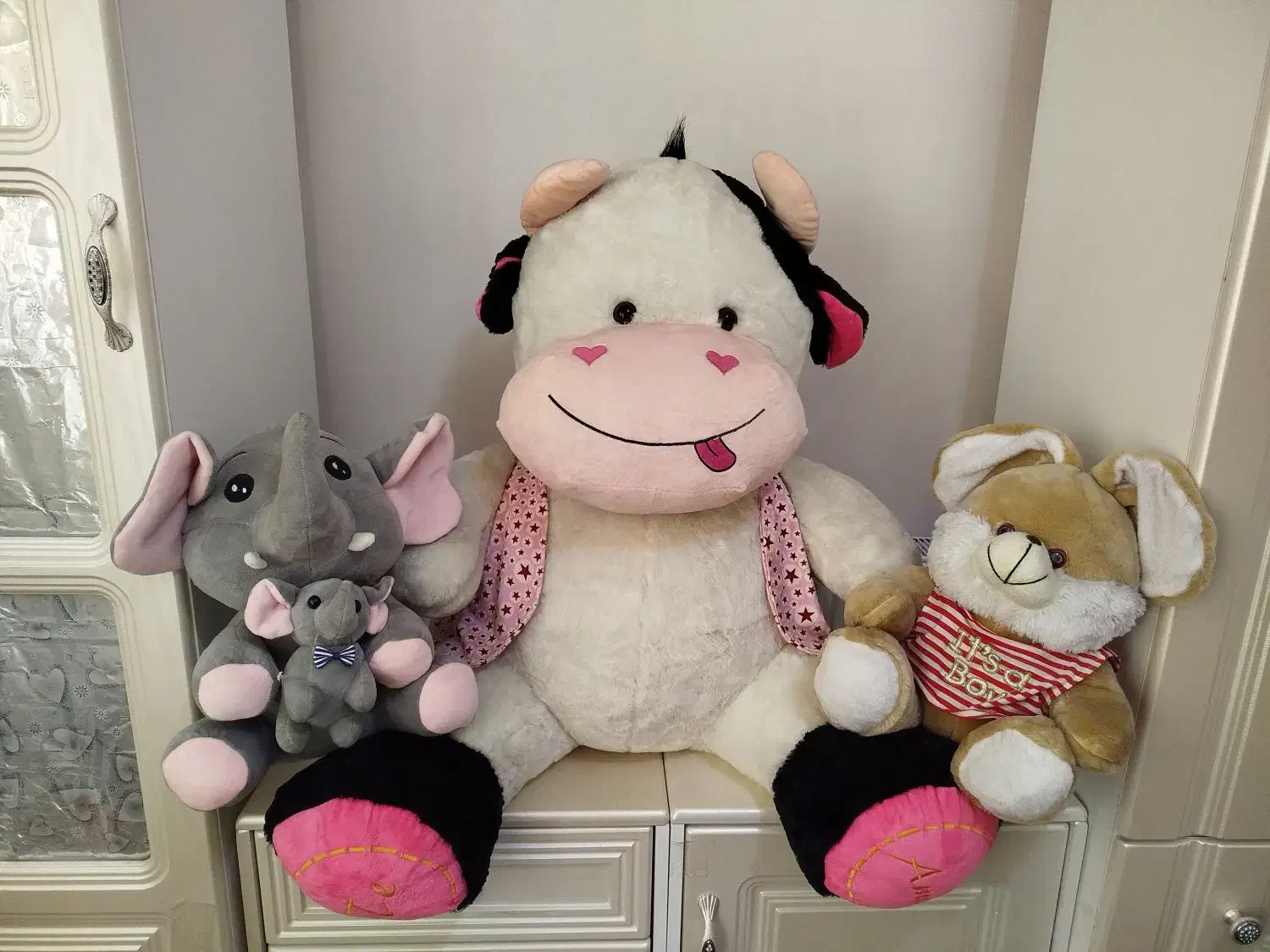 ۴تا عروسک گاو سایز بزرگ کاملا نو مناسب سیسمونی|اسباببازی بچه|پردیس, فاز ۸|دیوار
