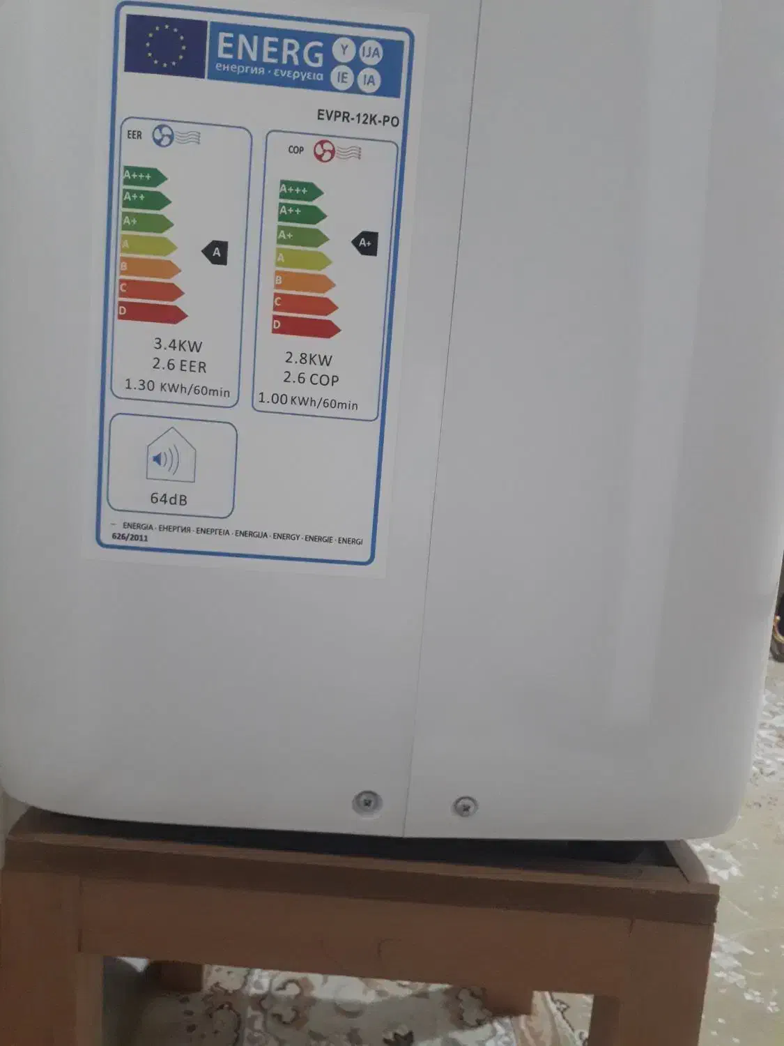 کولر گازی پرتابل 12000مدل EVPR-12K-PO  ایوولی|کولر گازی و فن‌کوئل|تهران, علم و صنعت|دیوار