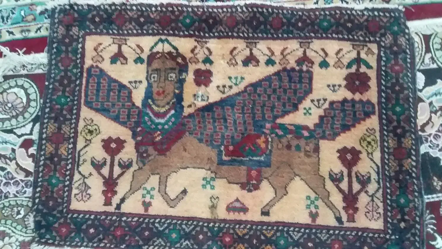 یکعددجانمازویکعددقالیچهدستبافت|فرش|زاهدان, |دیوار