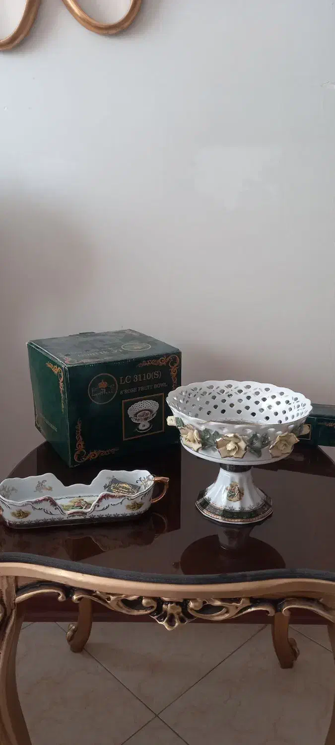 ظرف ظروف چینی کریستال گل برجسته چک آجیل گلدان حراج|حراج|تهران, نصرت|دیوار