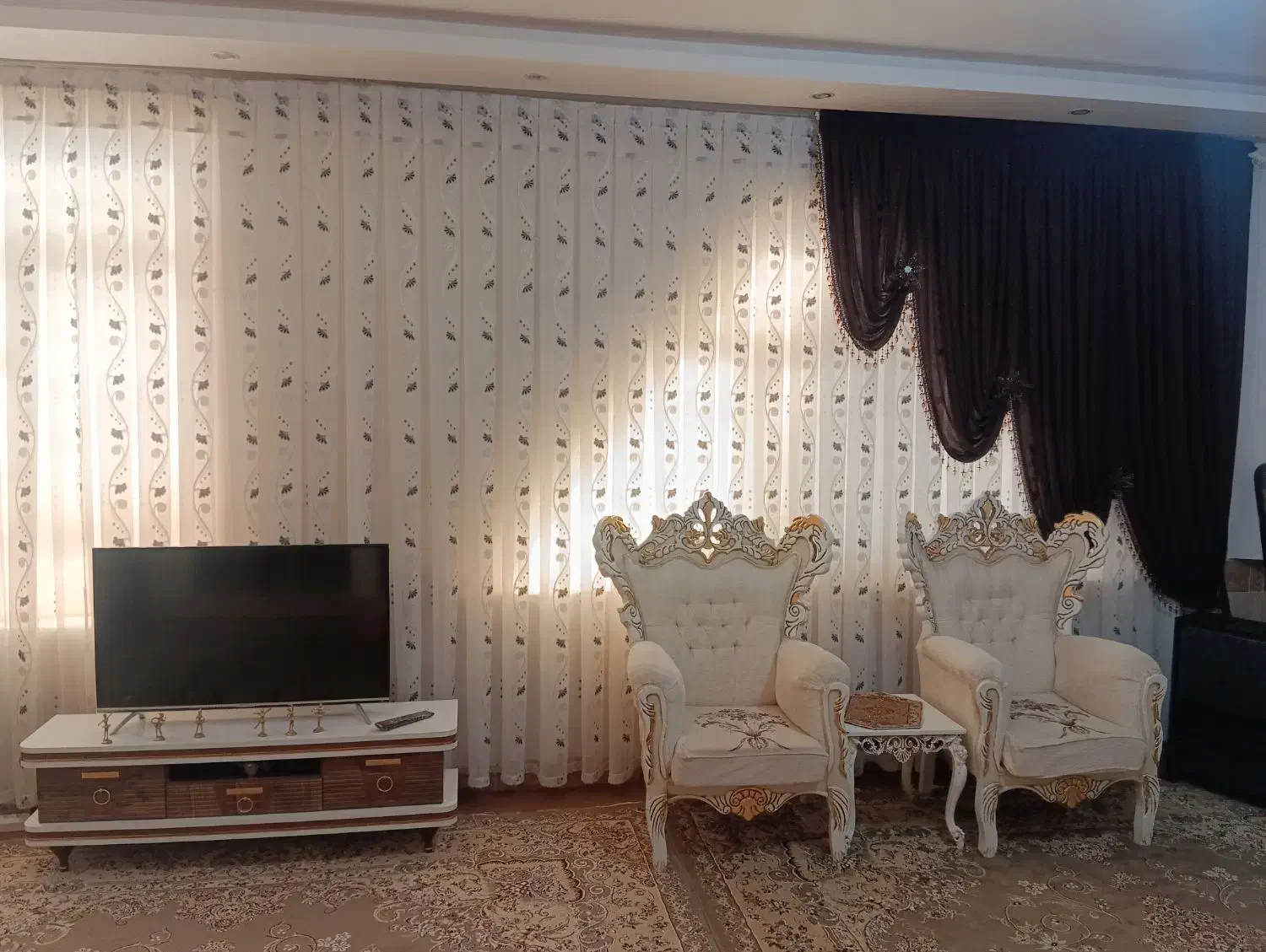 پرده تور سفید|پرده، رانر، رومیزی|زاوه, |دیوار