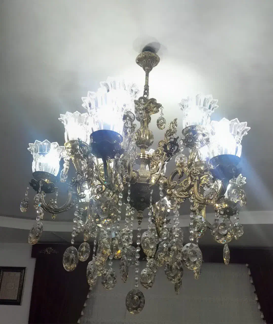 لوستر برنز|لوستر و چراغ آویز|اراک, |دیوار