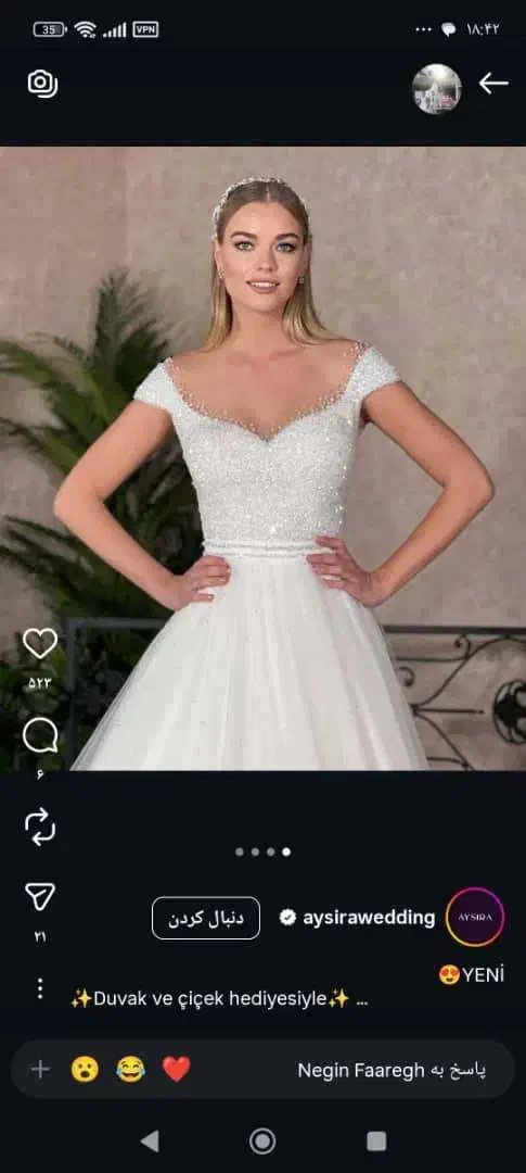 لباس عروس مارک ترک|لباس|تهران, تهرانپارس جنوبی|دیوار