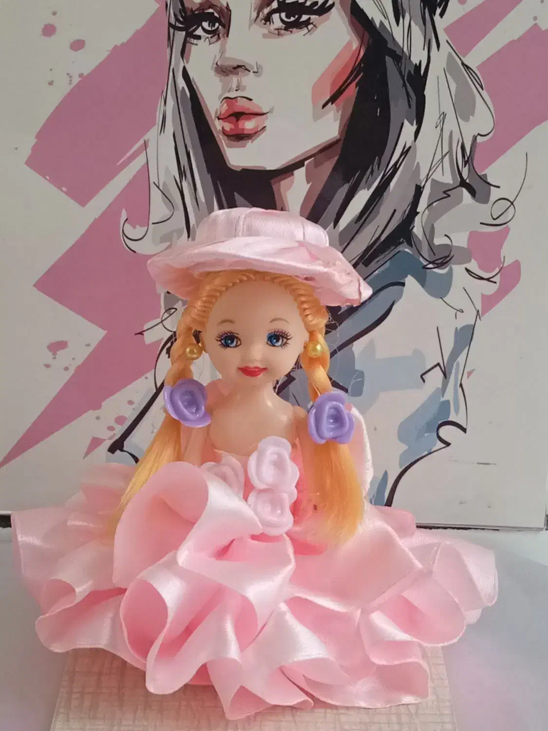 عروسک دست ساز تزیینی شیک زیبا|مجسمه، تندیس، ماکت|لاران, |دیوار