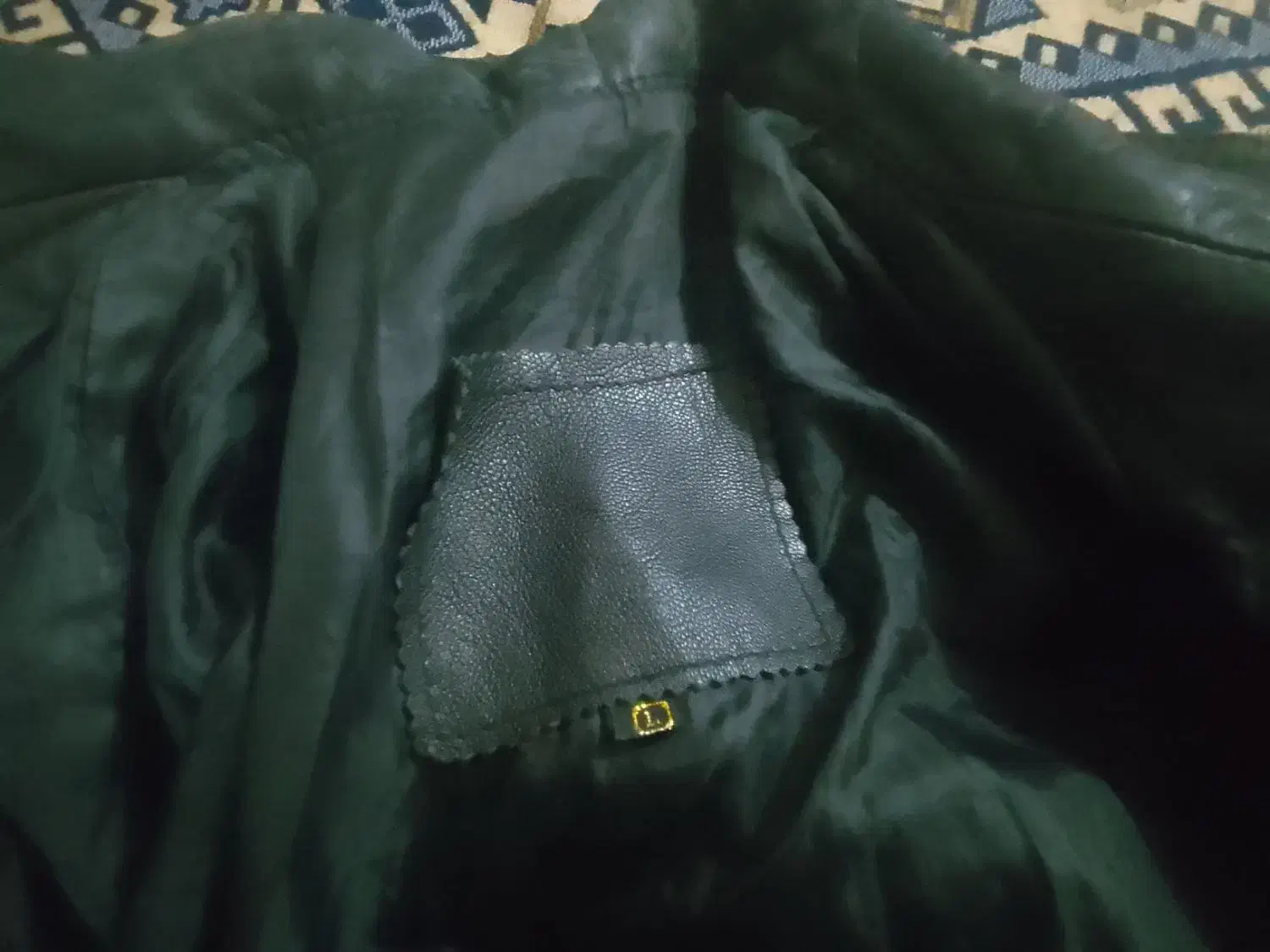 کاپشن چرم اصلی کمری سایزL|لباس|بیجار, |دیوار