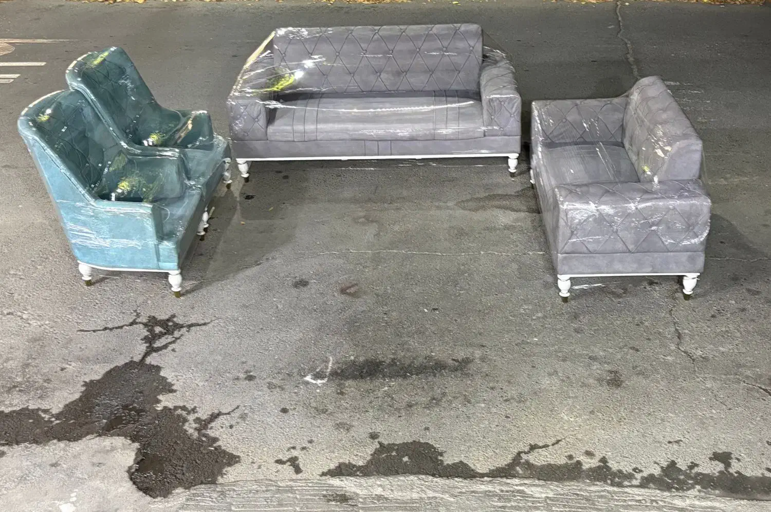 مبل مدل چستر ۷نفره درحد (طوسی.آبی)|مبلمان خانگی و میز عسلی|کرج, فاز ۴ مهرشهر|دیوار