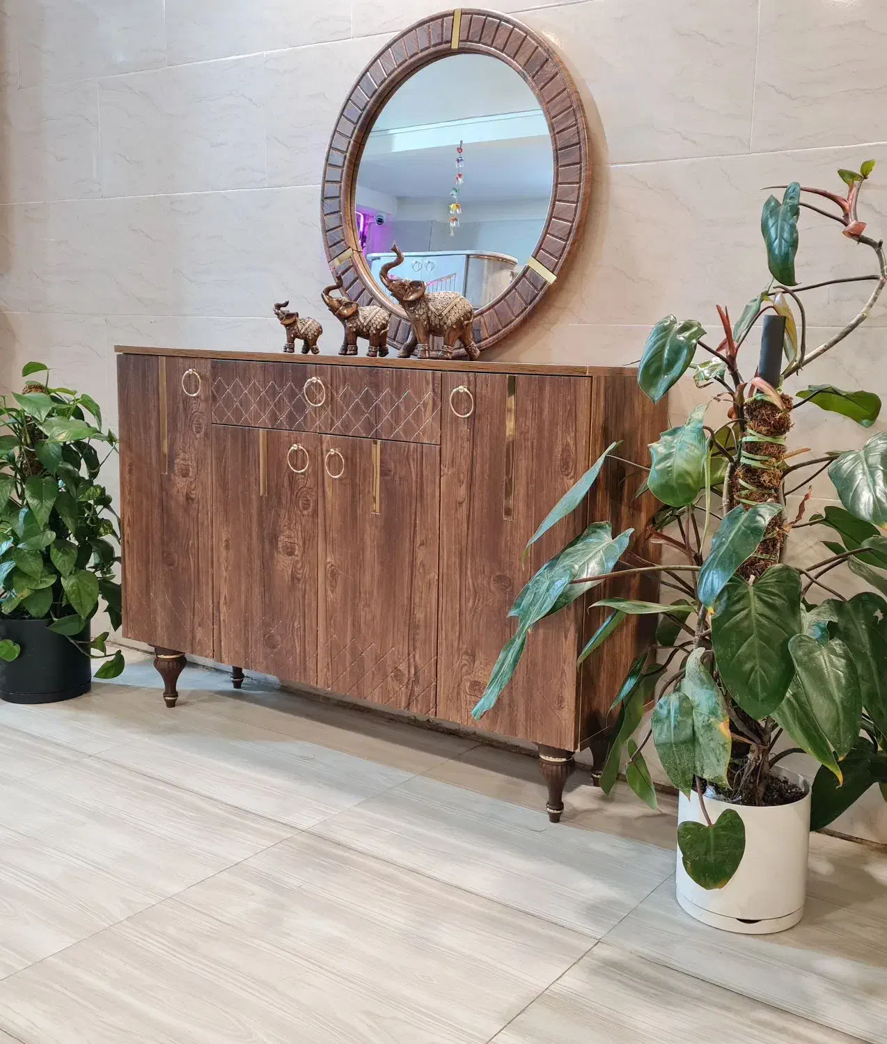 آینه و کنسول مدل رومی آیینه کنسول (قهوه ای گرونتر)|بوفه، ویترین، کنسول|مشهد, خواجه ربیع|دیوار