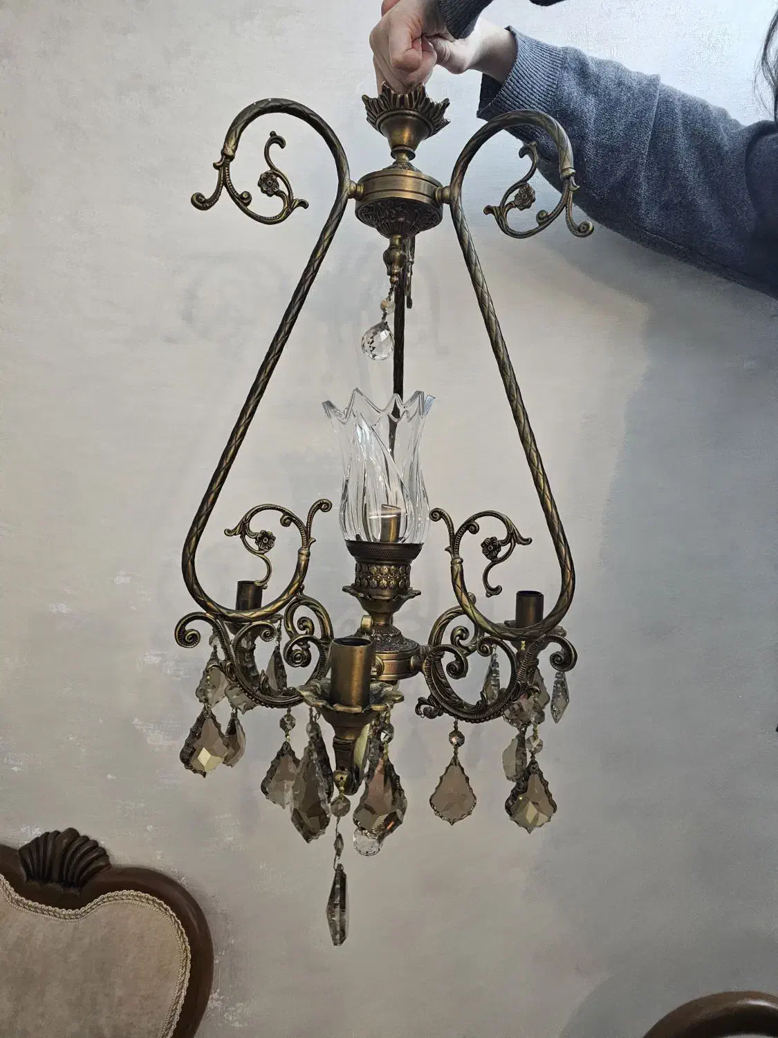 لوستر ودیوار کوب برنجی|لوستر و چراغ آویز|تهران, حکیمیه|دیوار