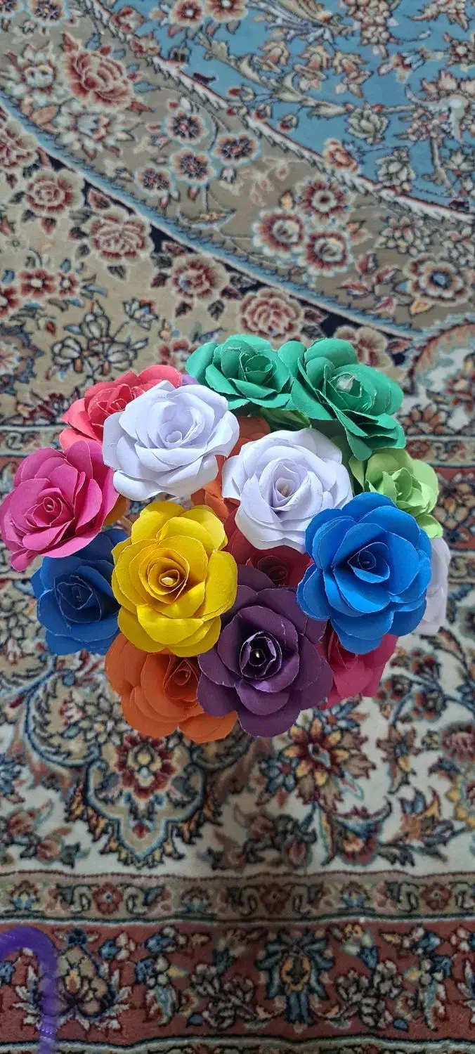 گل کاغذی رنگی|گل مصنوعی|ری, سیزده آبان|دیوار