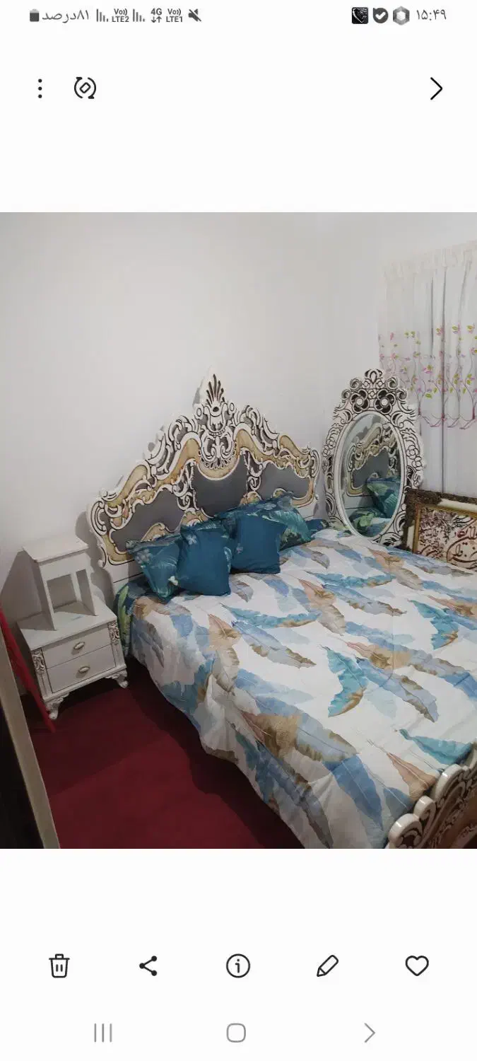 تخت دونفره نو نو چکی میدم|تخت و سرویس خواب|نهاوند, |دیوار