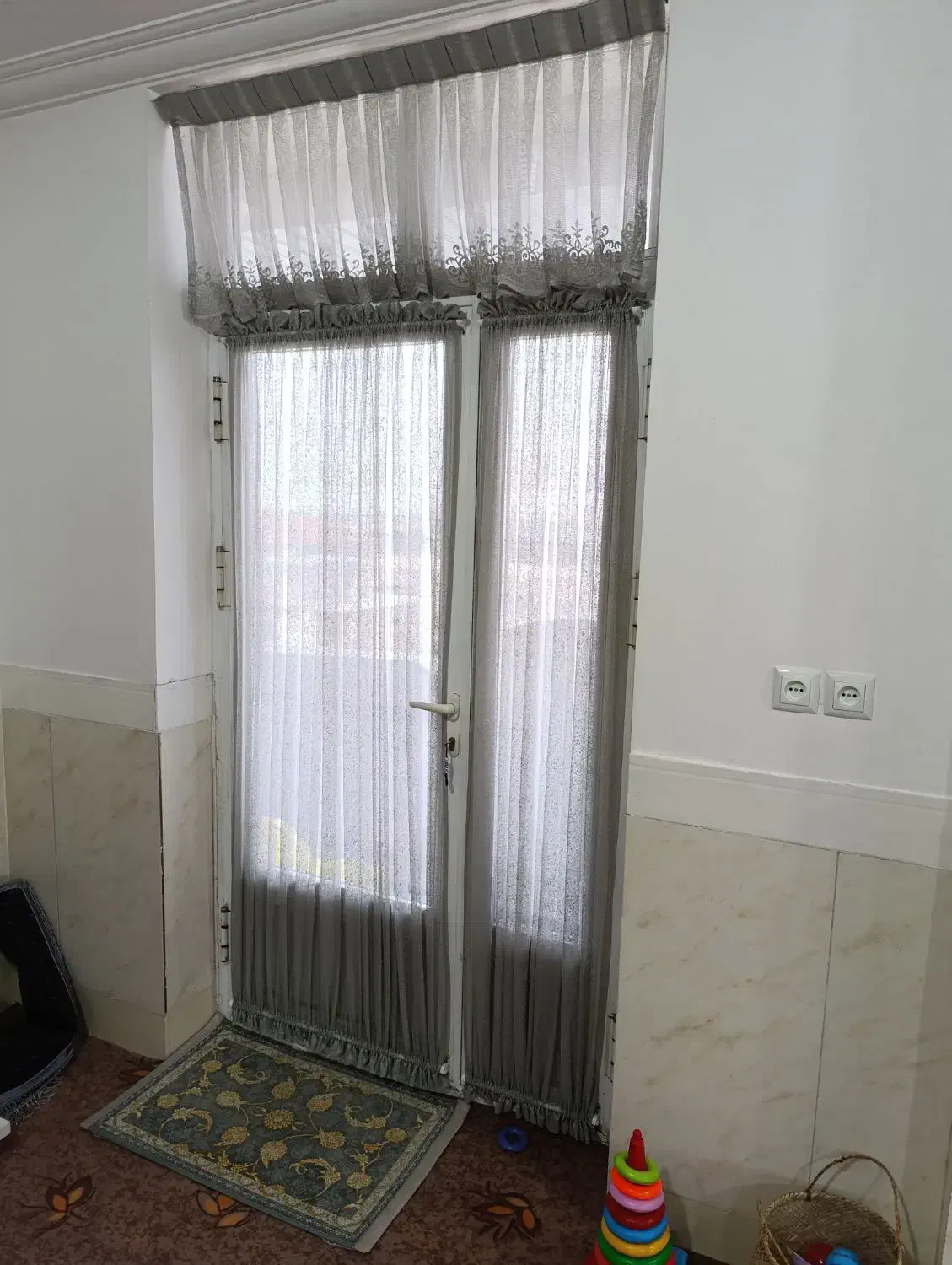 پرده رنگ فیلی طوسی|پرده، رانر، رومیزی|بندر ترکمن, |دیوار