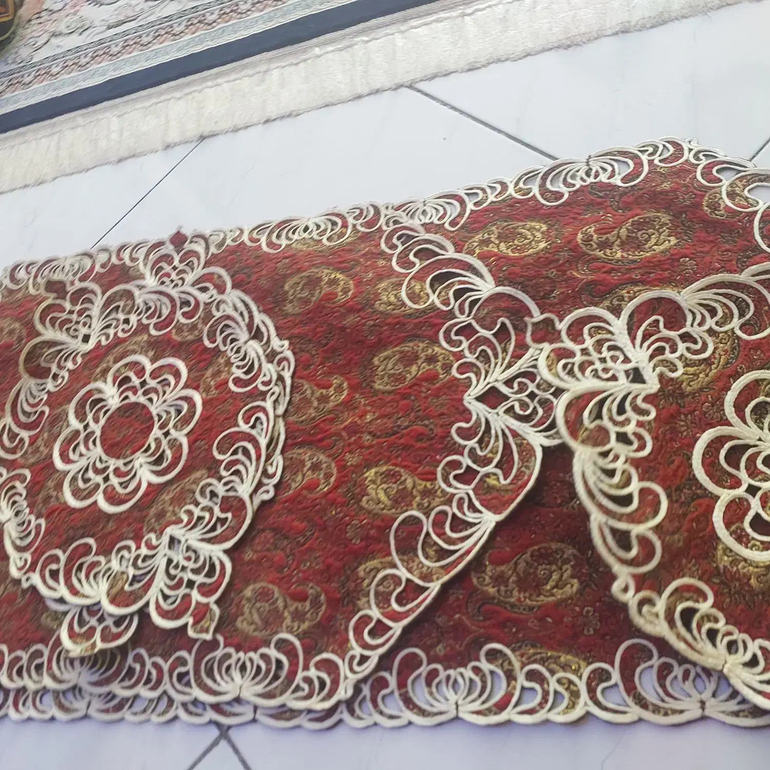 رومیزی سنتی|پرده، رانر، رومیزی|نجف‌آباد, صالح آباد|دیوار