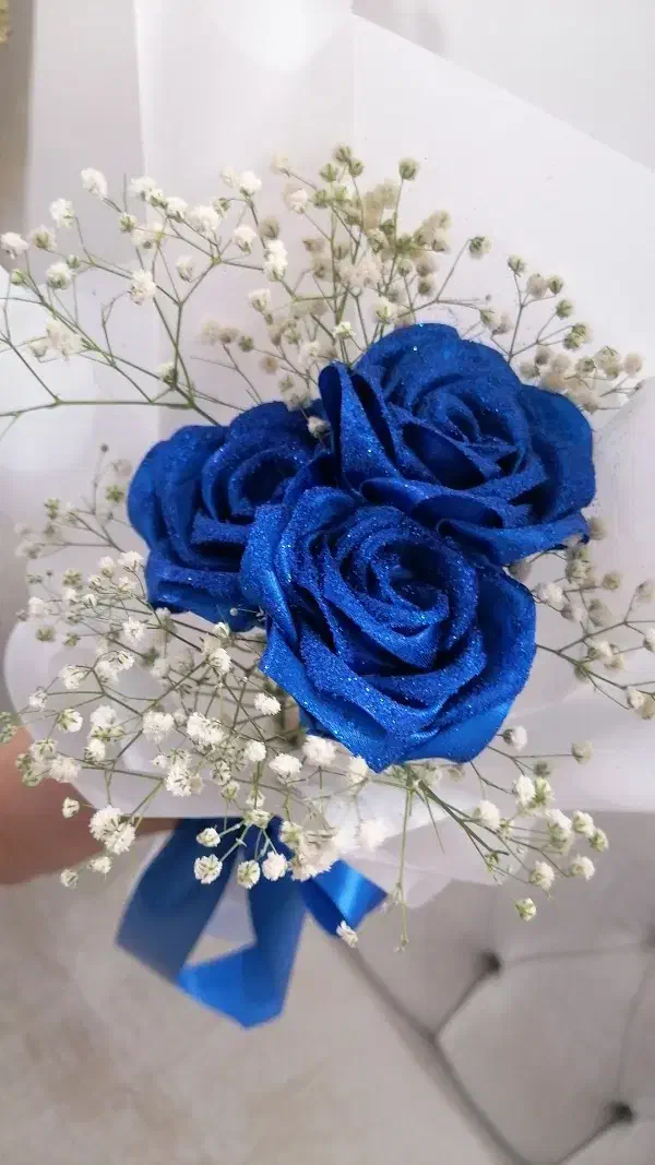 دسته گل رز سه شاخه|گل مصنوعی|خوی, |دیوار