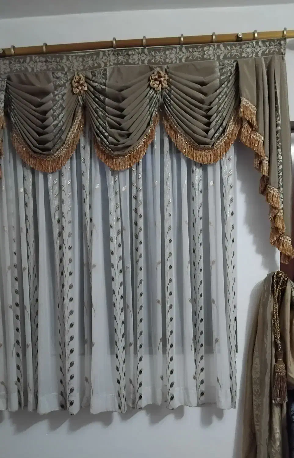 سه عدد پرده|پرده، رانر، رومیزی|آمل, |دیوار