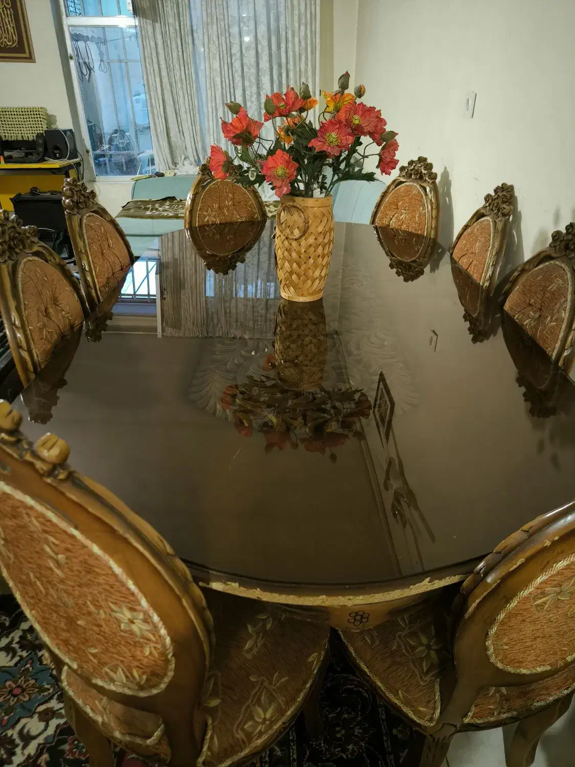 میز غذاخوری 8 نفره چوب تراشکاری|میز و صندلی غذاخوری|تهران, آذربایجان|دیوار