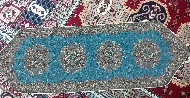 رومیز اپنی ترمه اصل یزد|پرده، رانر، رومیزی|بندرعباس, |دیوار