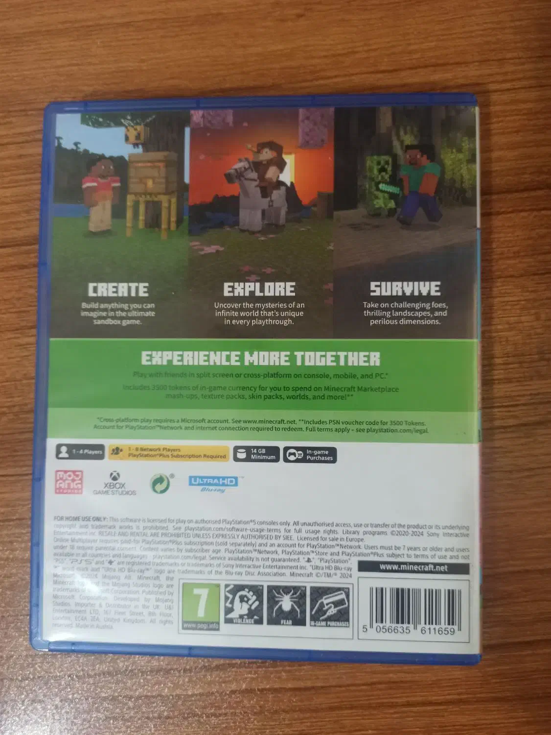 سی دی ماینکرافت ps5 همراه با ۳۵۰۰ توکن|کنسول، بازی ویدئویی و آنلاین|بندرعباس, |دیوار