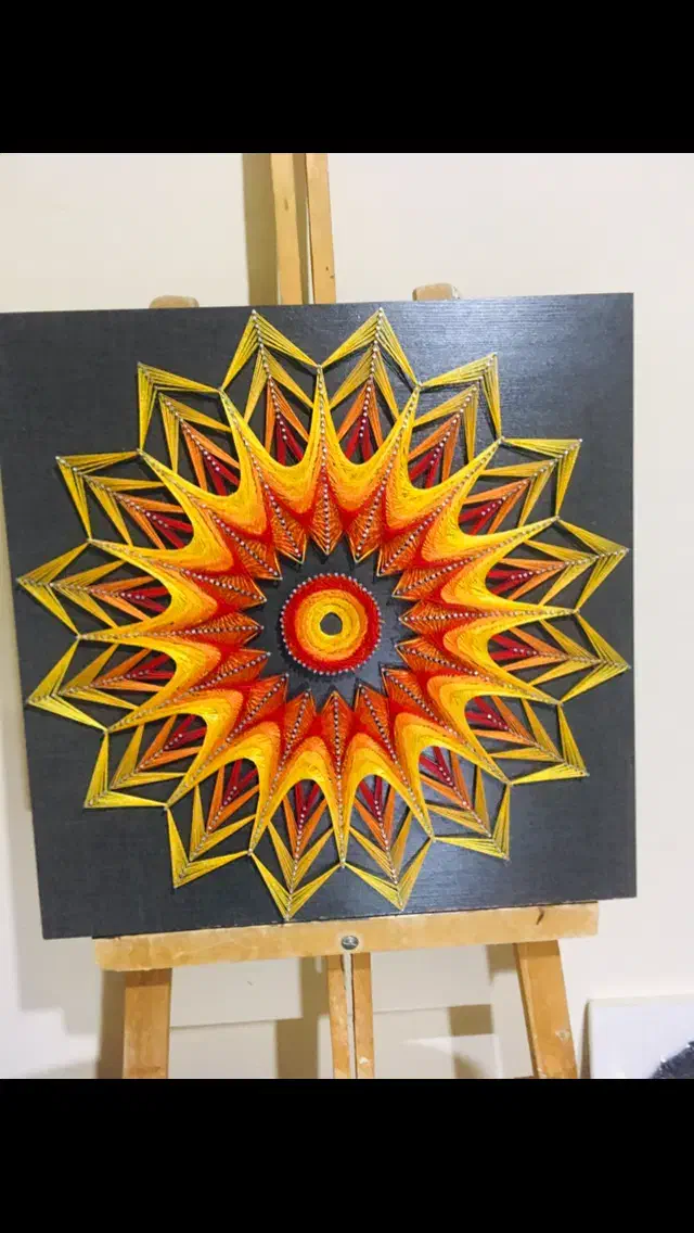 تابلوی میخ و نخ با طرح سفارشی، با قاب|تابلو، نقاشی، عکس|سمنان, |دیوار