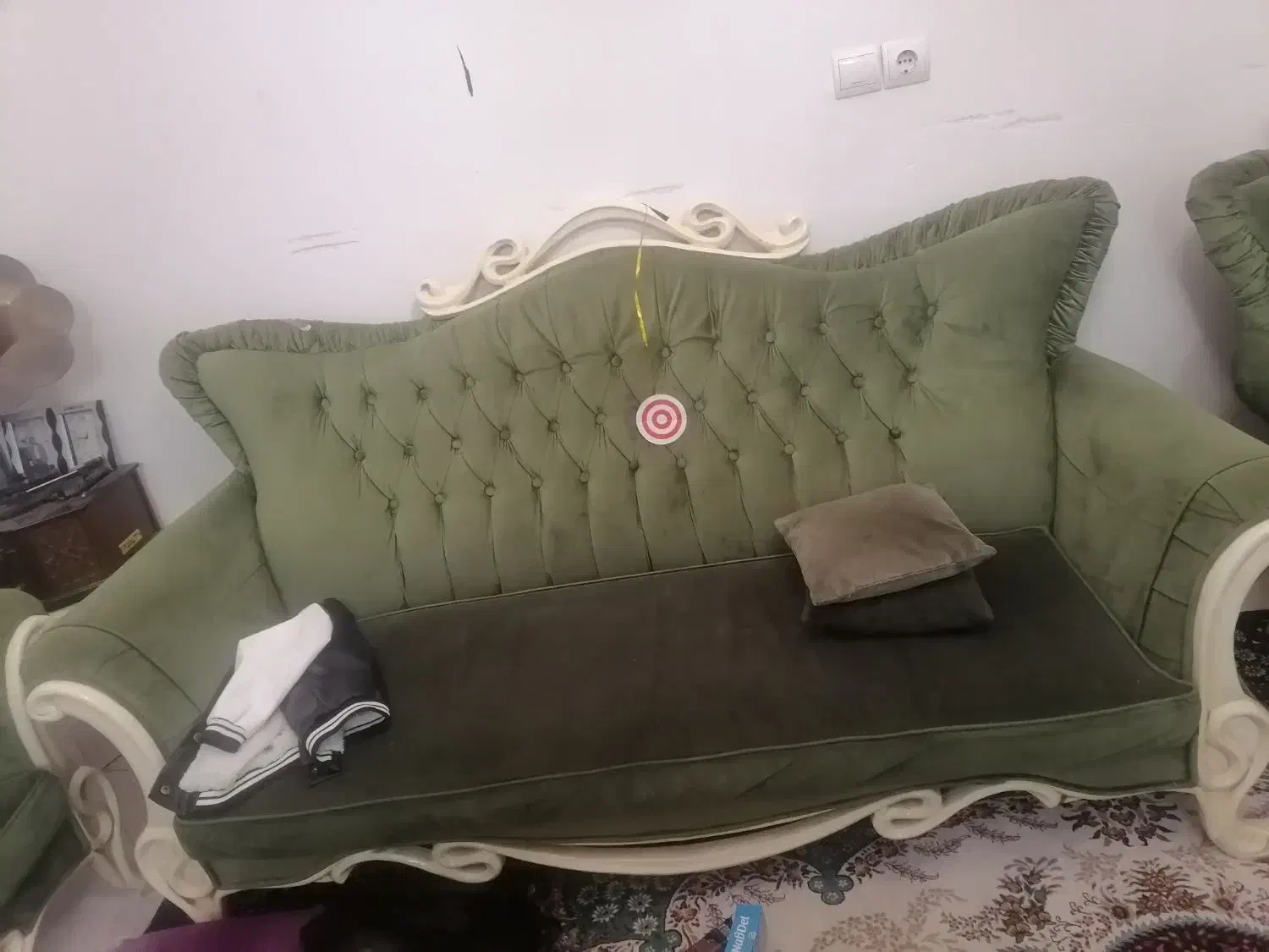 مبل7نفره چوب پارچه عالی|مبلمان خانگی و میز عسلی|شهریار, شهریار|دیوار