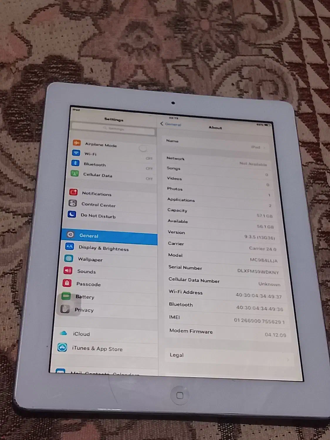 ایپد 2  64 گیگ|تبلت|فردیس, دهکده|دیوار