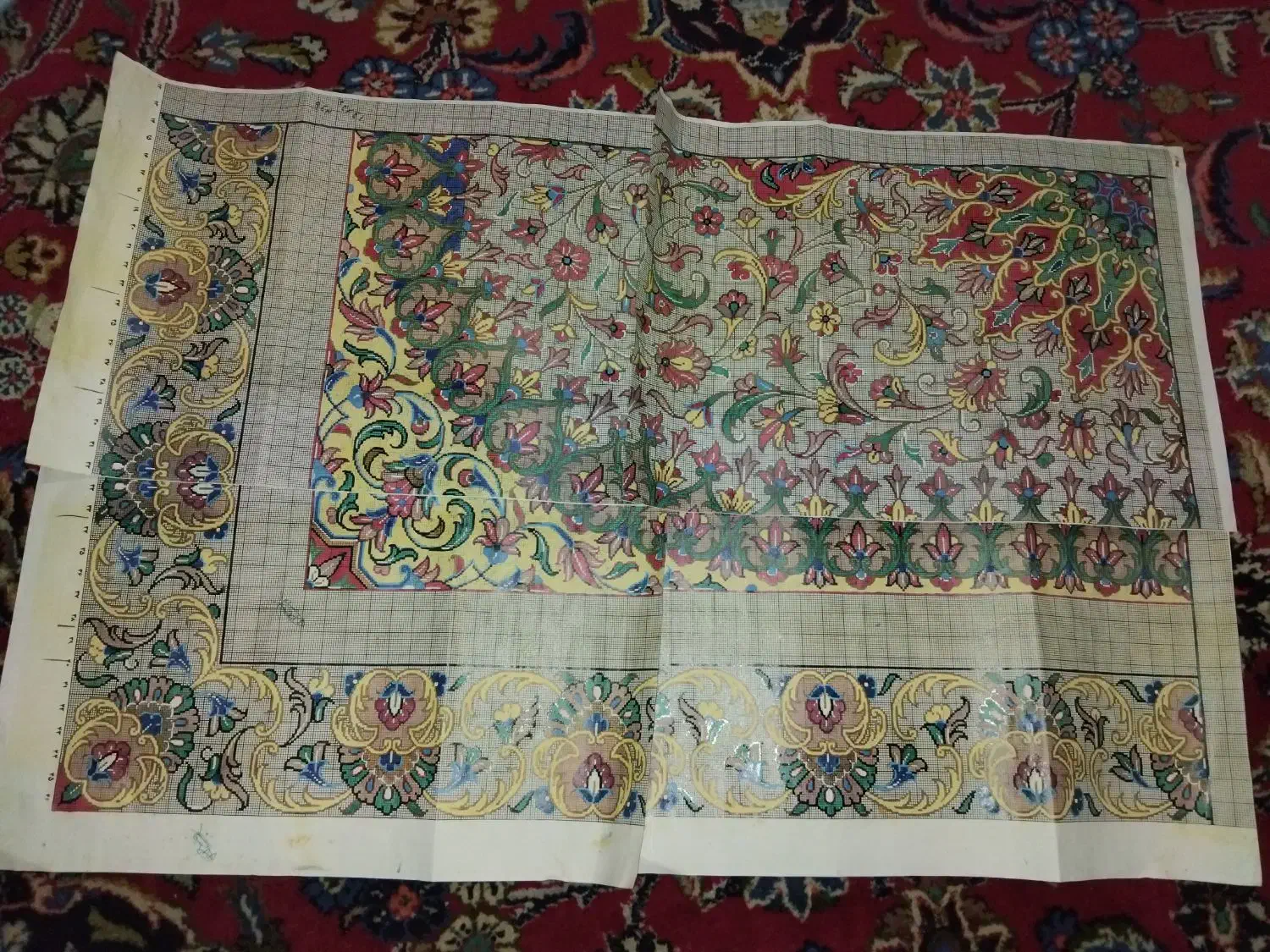 نقشه فرش|تابلو فرش|مهدی شهر, |دیوار