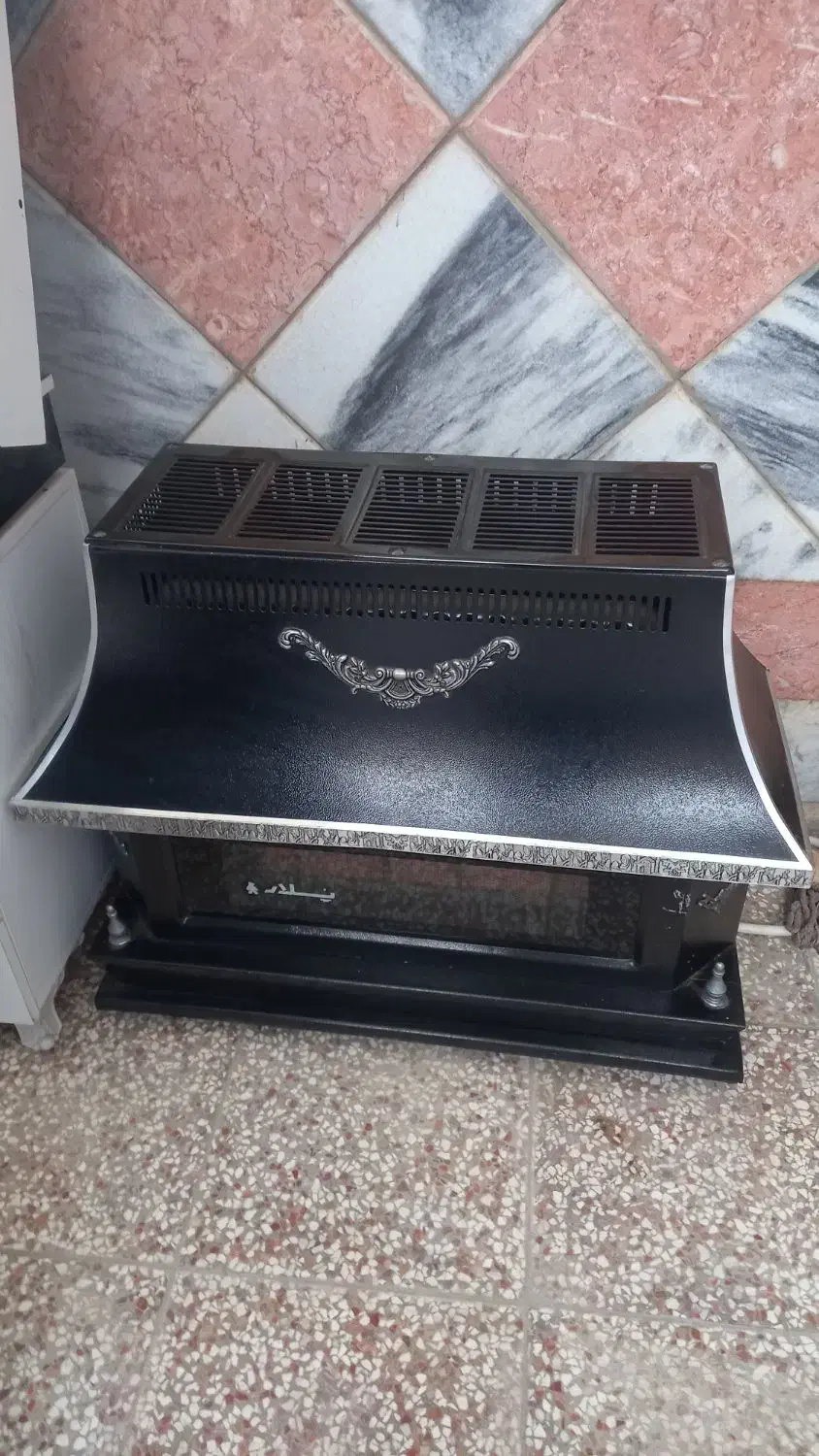 بخاری طرح شومینه پلار|بخاری، هیتر، شومینه|فریمان, |دیوار