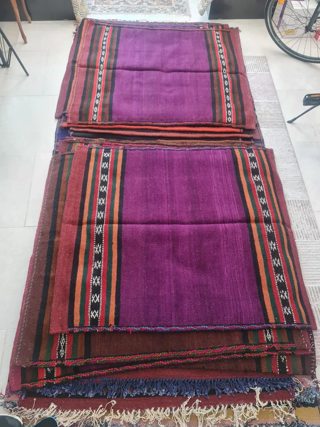 فرش گلیم دستباف|گلیم، جاجیم، گبه|شیراز, غدیر شمالی|دیوار