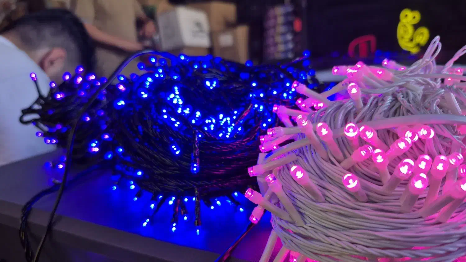 ریسه ۵۰ متری سیم مشکی تراکم ۵۰۰ لامپ|ریسه و چراغ تزئینی|تهران, بازار|دیوار