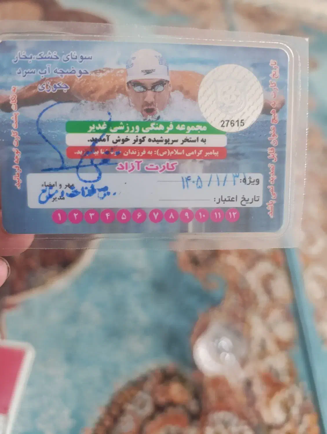 فروش کارت استخر|بلیت مسابقه‌ها و مکان‌های ورزشی|زنجان, |دیوار