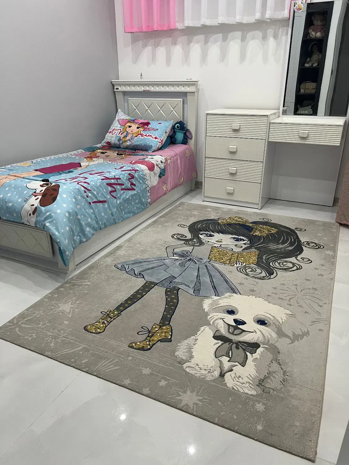 فرش اتاق خواب طرح برجسته دخترونه|فرش|مشهد, آزادشهر|دیوار