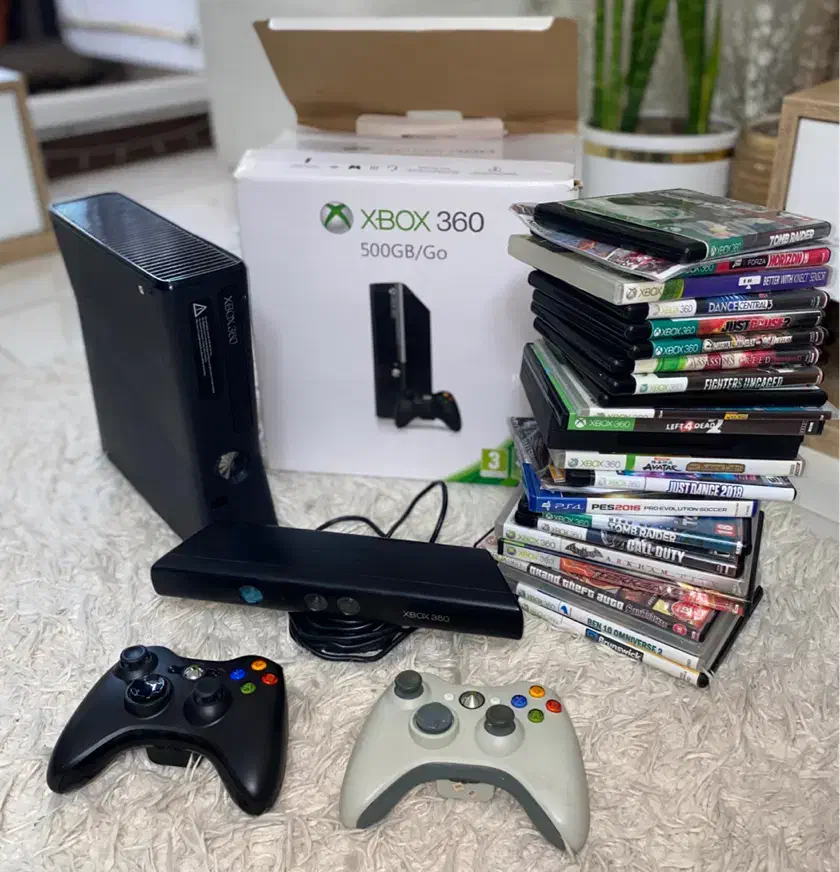 فروش Xbox 360 با حافظه 500 گیگ + ۲۵ بازی+کینکت|کنسول، بازی ویدئویی و آنلاین|قم, زنبیل آباد|دیوار