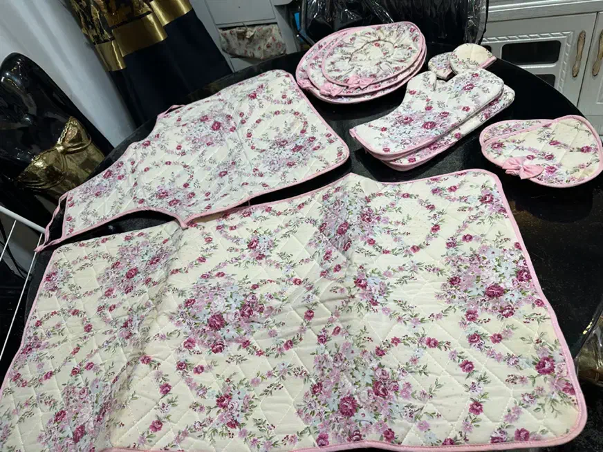 ست دمکنی ۱۱ تیکه|سفره، حوله، دستمال آشپزخانه|تهران, نیروی هوایی (پیروزی)|دیوار