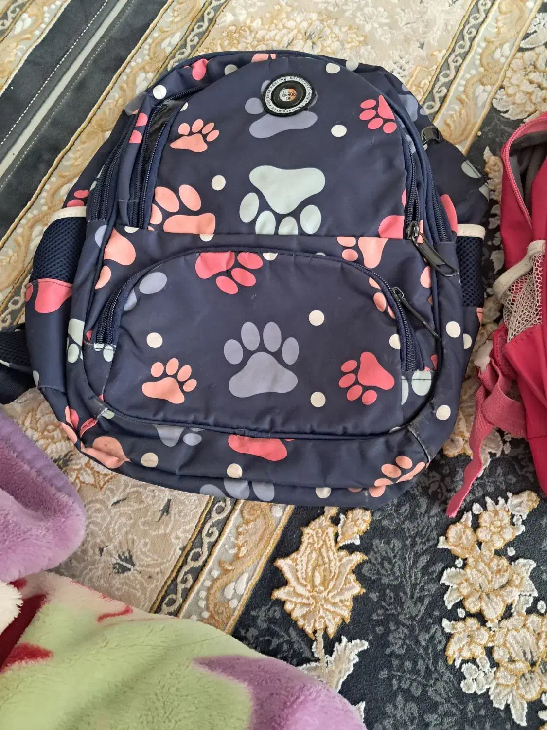 دو عدد کیف مدرسه|کیف، کفش، کمربند|باغستان, |دیوار