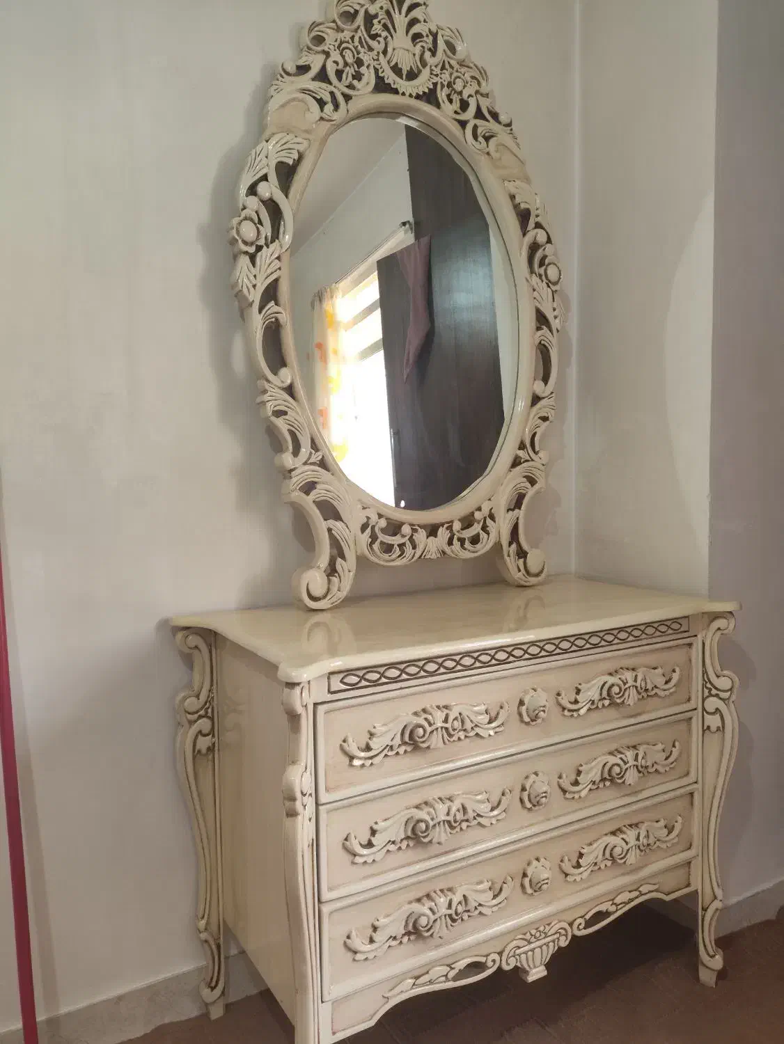 تخت خواب دو نفره چوب راش|تخت و سرویس خواب|وحیدیه, |دیوار