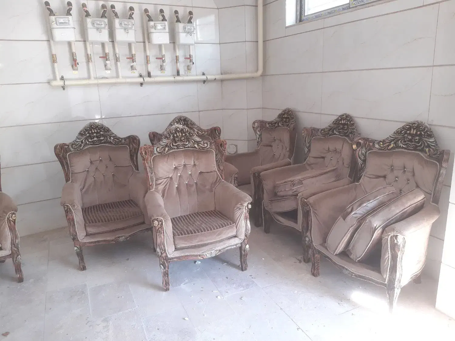 مبل سلطنتی ۹نفره|مبلمان خانگی و میز عسلی|دلیجان, |دیوار