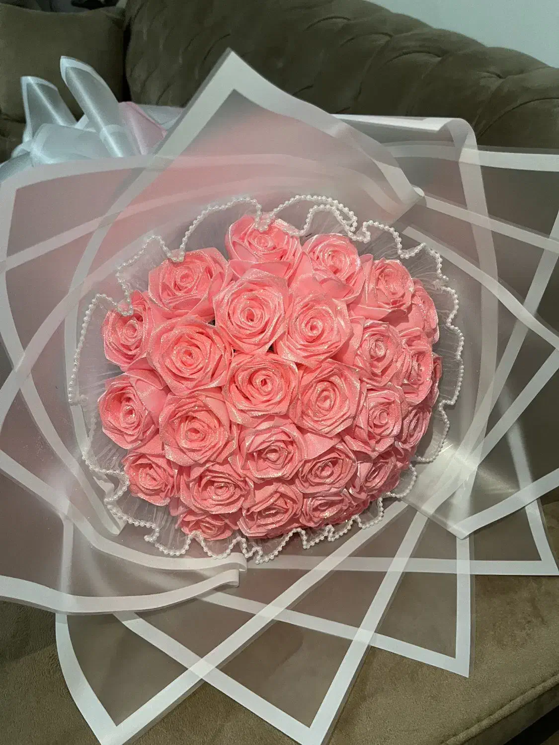 دسته‌گل‌صورتی‌VIP|گل مصنوعی|تهران, امام زاده عبدالله|دیوار